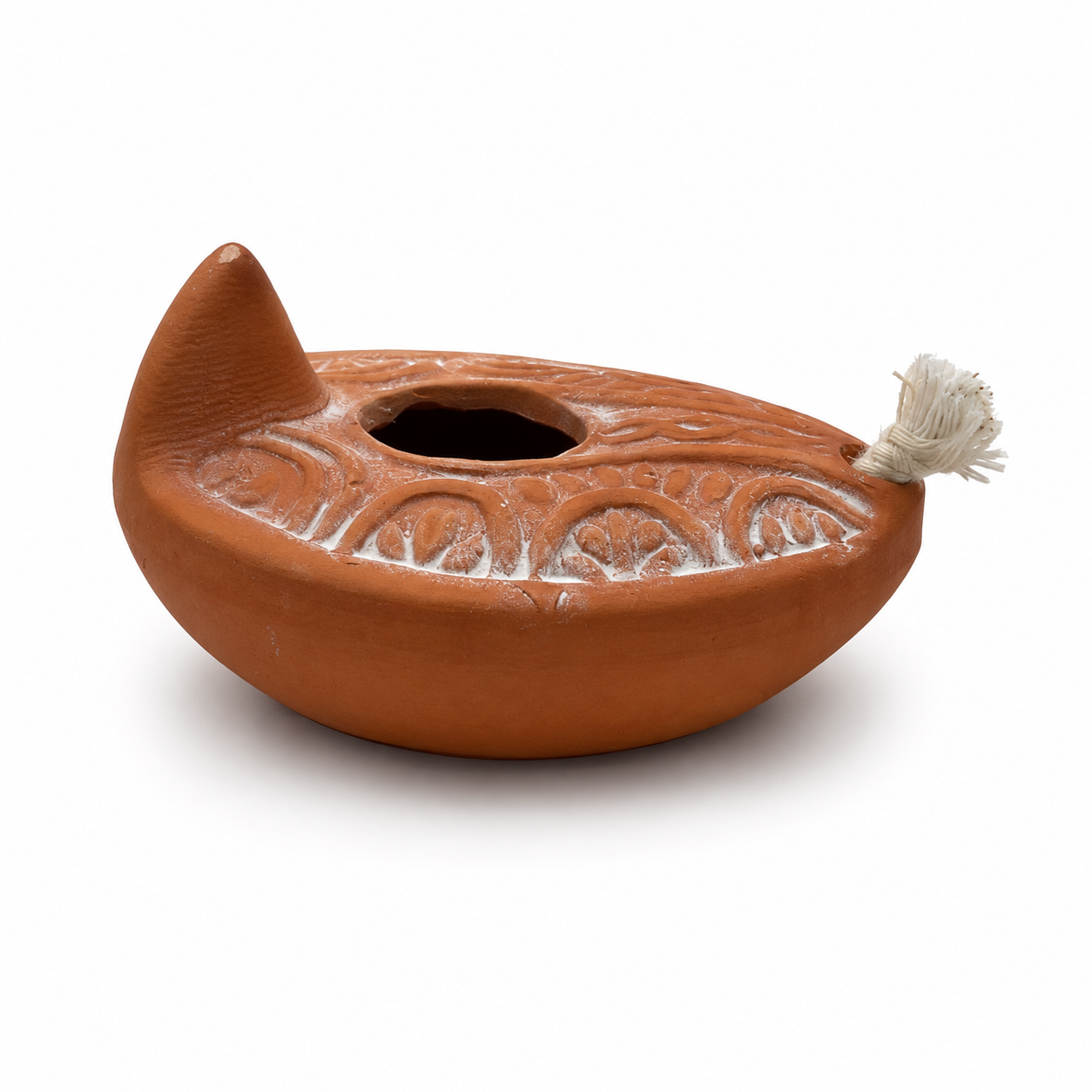 Biblical Clay Oil Lamp Replica with Wick – 5 Authentic Variations - Image 5