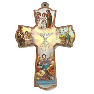 cross with images of jesus