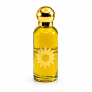 Bethlehem Anointing Oil with Spikenard and Myrrh in decorative glass bottle with gold crown cap, blessed in Bethlehem, 17ml prayer oil
