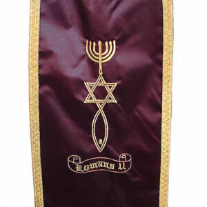 a banner with the Messianic symbol