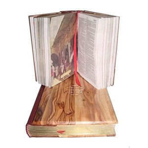 bible with wooden cover