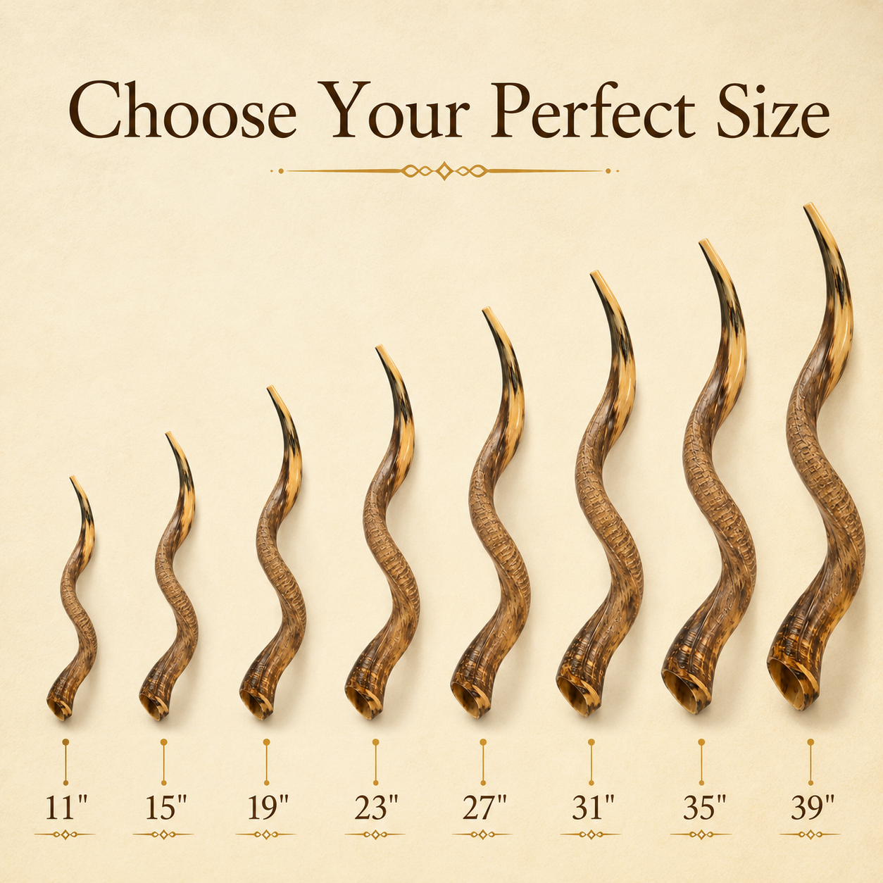 Yemenite Shofar from Israel – Authentic Kudu Horn Shofar, Handcrafted in Israel, Available in Sizes - Image 5