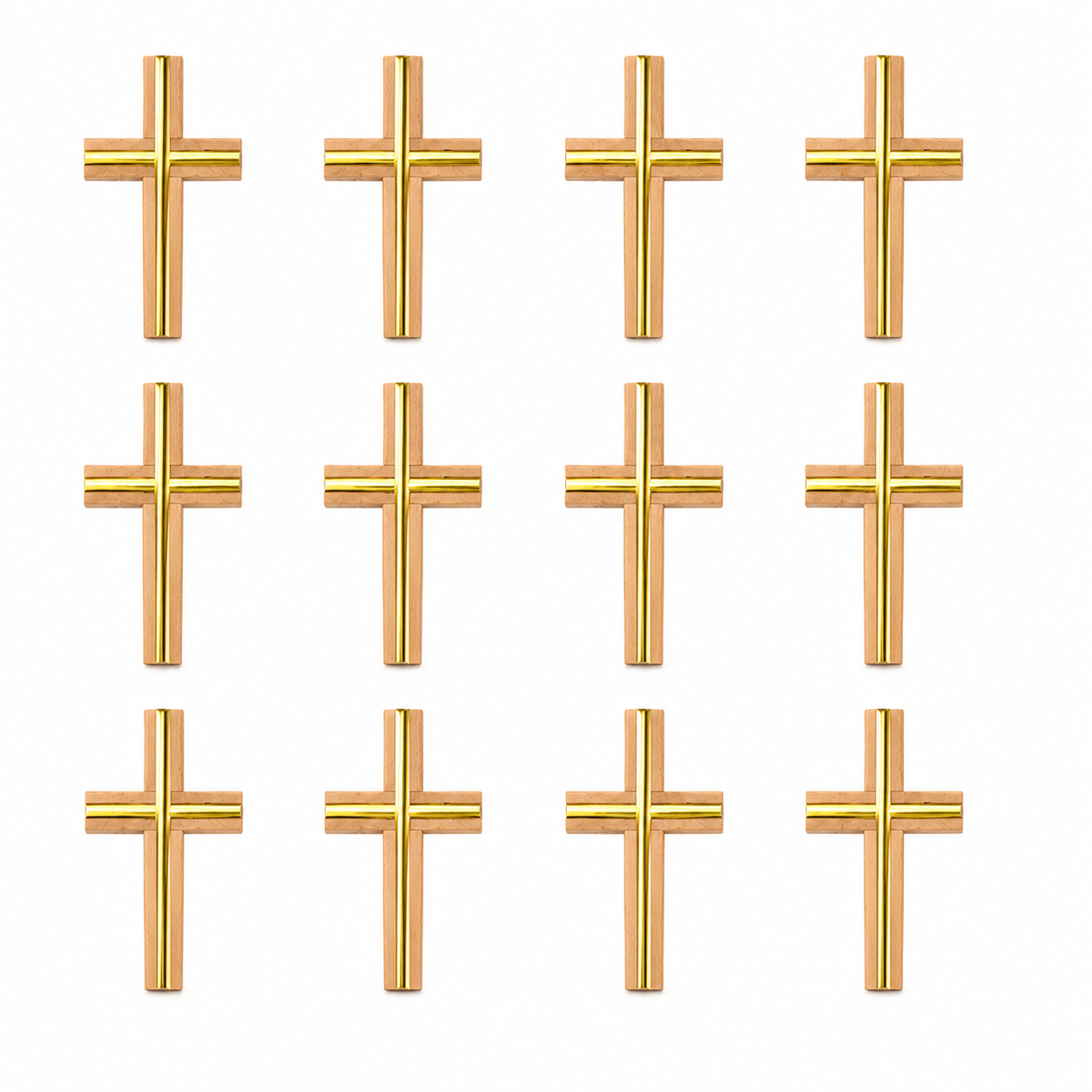 Wood Cross with Gold Inlay – 3" Wooden Christian Cross, Pack of 12 – Decorative Faith Crosses for Church, Sunday School, Baptism & Christian Gifts - Image 5