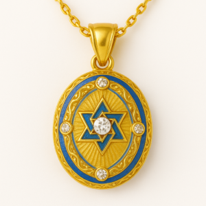 Faberge Egg with Star Of David/Messianic Sign