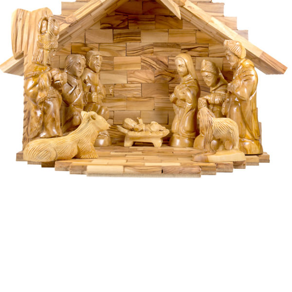 carved figures of the nativity scene