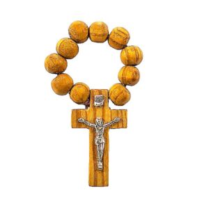 a wooden rosary for the finger