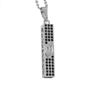 A square Mezuzah necklace