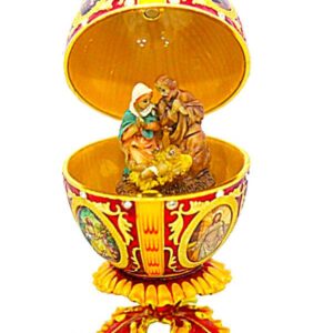 Faberge Egg witht he Holy Family inside of the egg