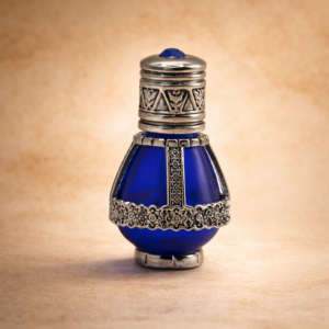 Pomegranate Anointing Oil of Joyfulness in Blue Cobalt Glass Vial 0.24floz/7ml