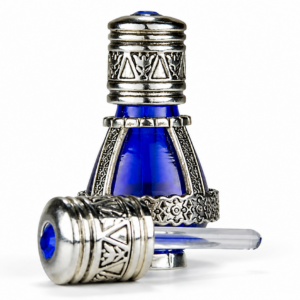 Pomegranate Anointing Oil of Joyfulness in Blue Cobalt Glass Vial 0.24floz/7ml