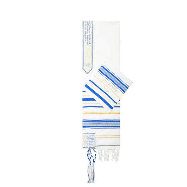 The Blessing Tallit, Messianic Prayer Shawl Christian, Royal Blue Messianic Tallit 72”X22” With Bag, Israel Design. - Image 7