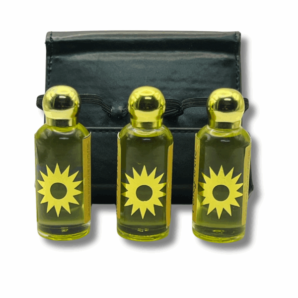 Holy Land Anointing Oil Set - Frankincense & Myrrh, Rose of Sharon & Pomegranate - 0.6 fl.oz Each Bottle in Leather Case - Made in Bethlehem with Virgin Olive Oil - Image 6